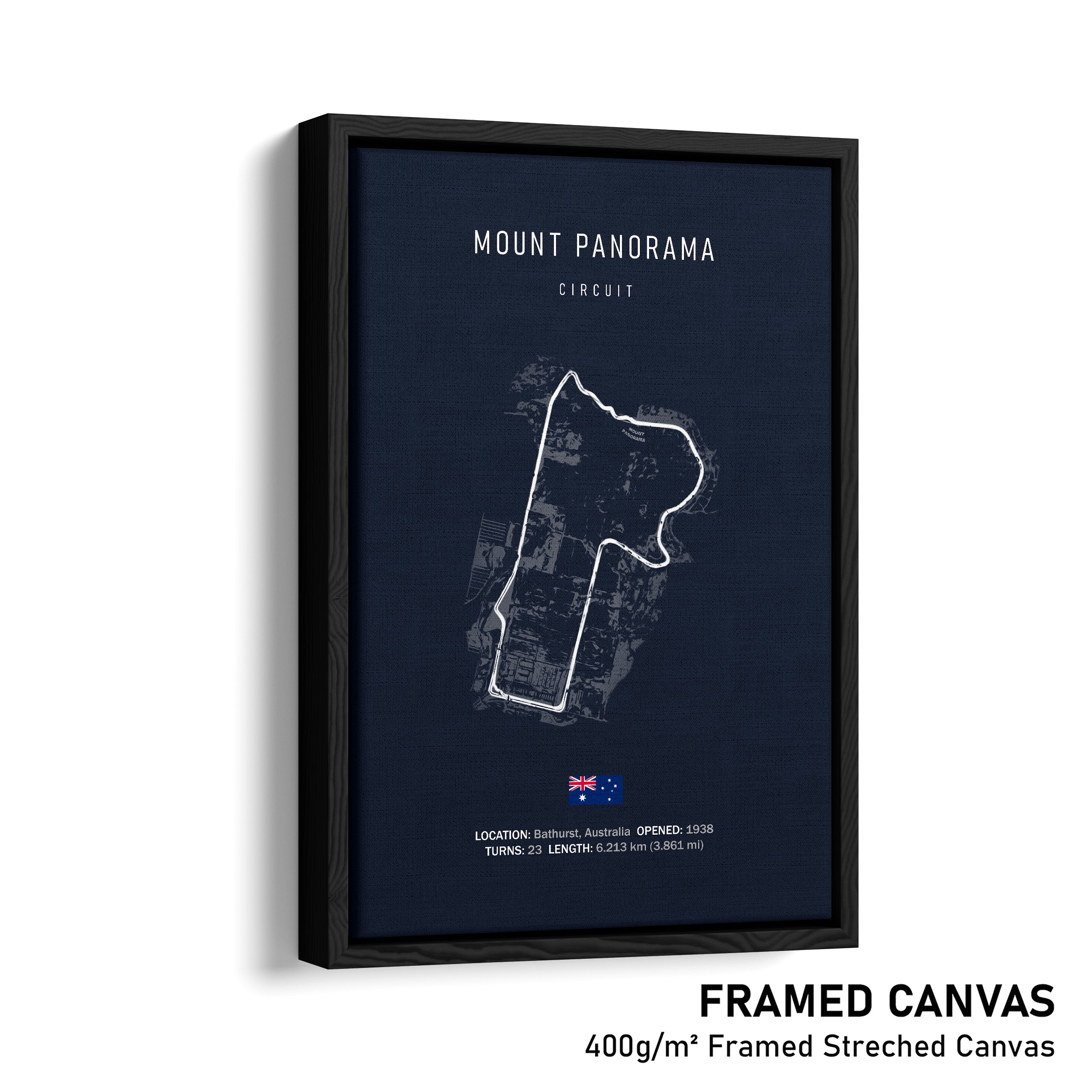 Mount Panorama Circuit Bathurst - Racetrack Framed Canvas Print