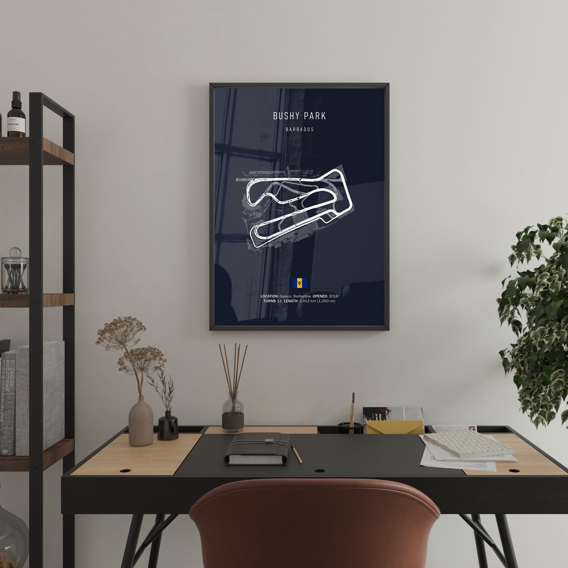 Bushy Park - Racetrack Framed Poster Print 