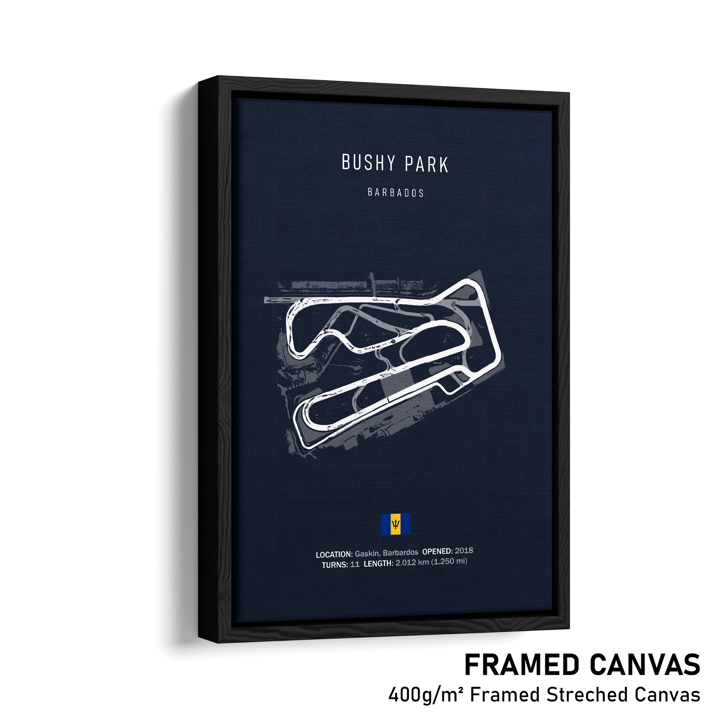 Bushy Park - Racetrack Framed Canvas Print