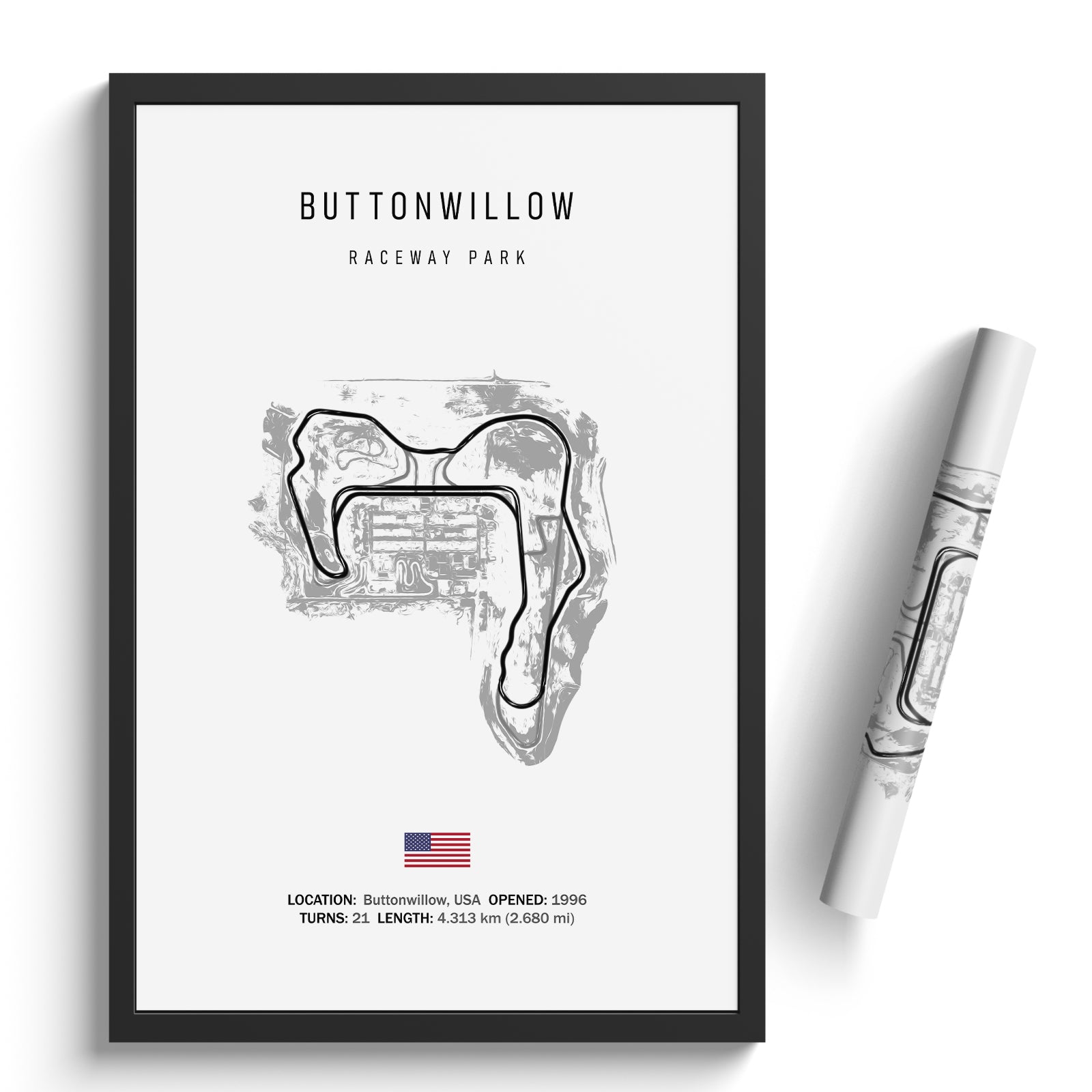 Buttonwillow Raceway Park - Racetrack Print