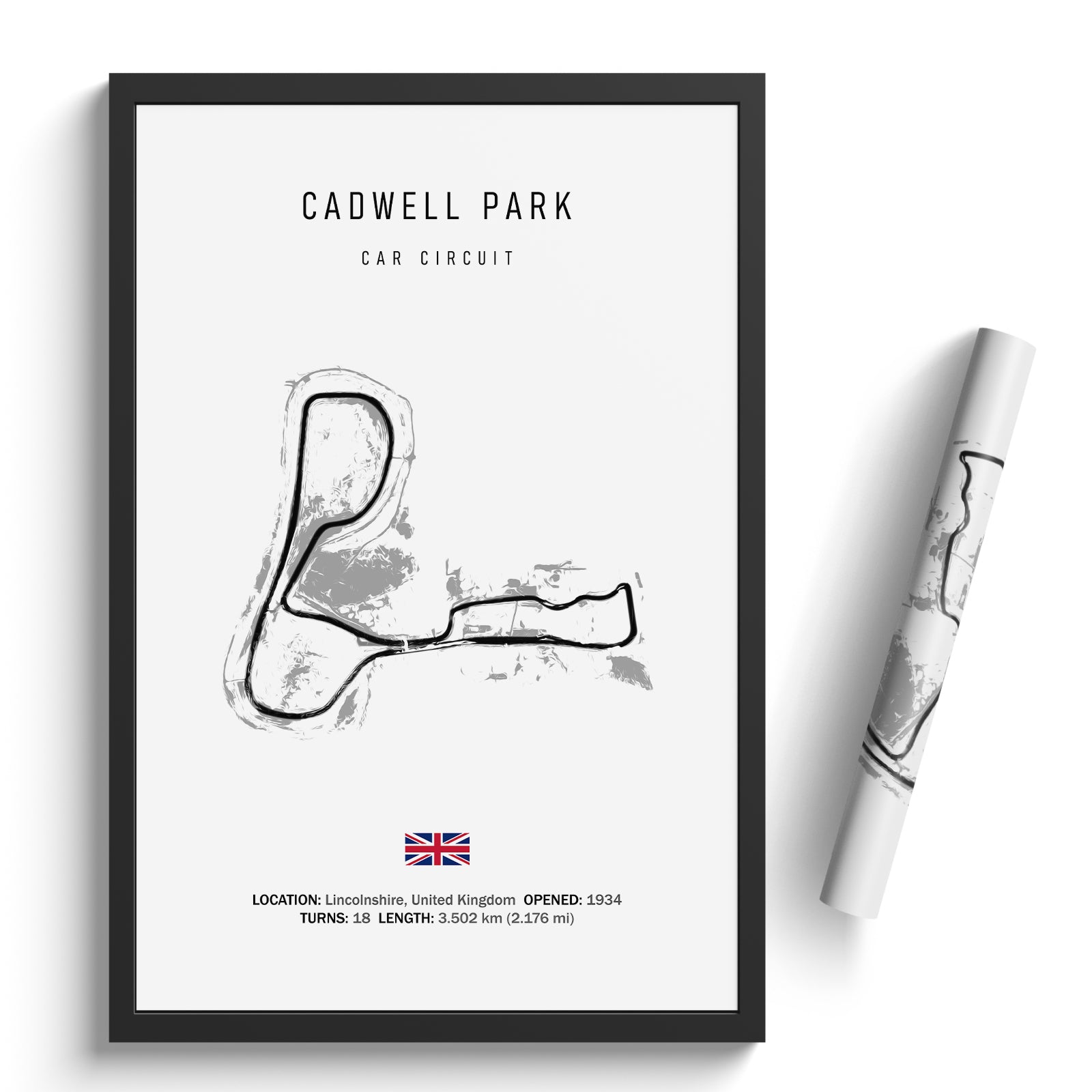 Cadwell Park (Car Circuit) - Racetrack Print