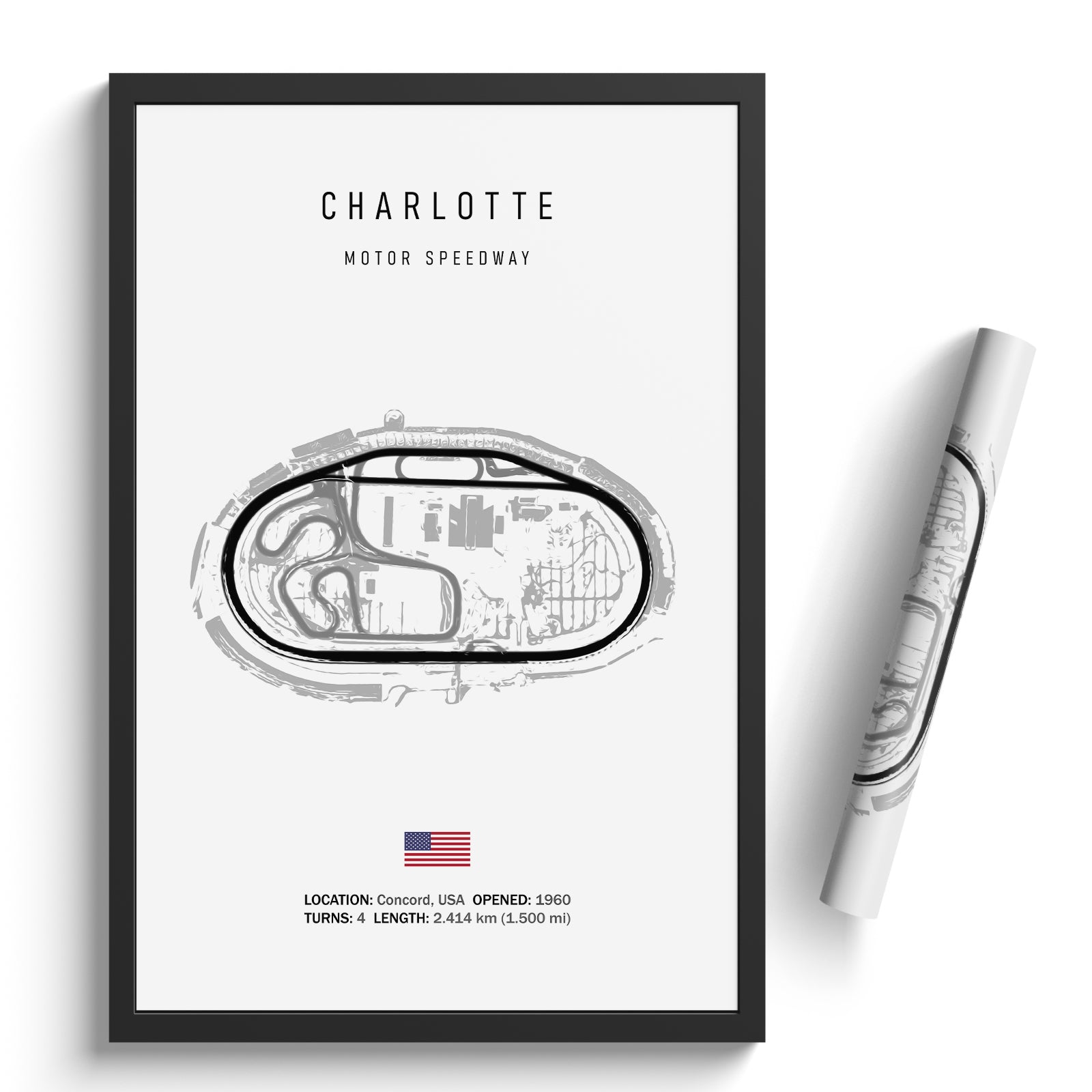 Charlotte Motor Speedway - Racetrack Print
