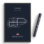 Load image into Gallery viewer, Chicago Street Circuit - Racetrack Print
