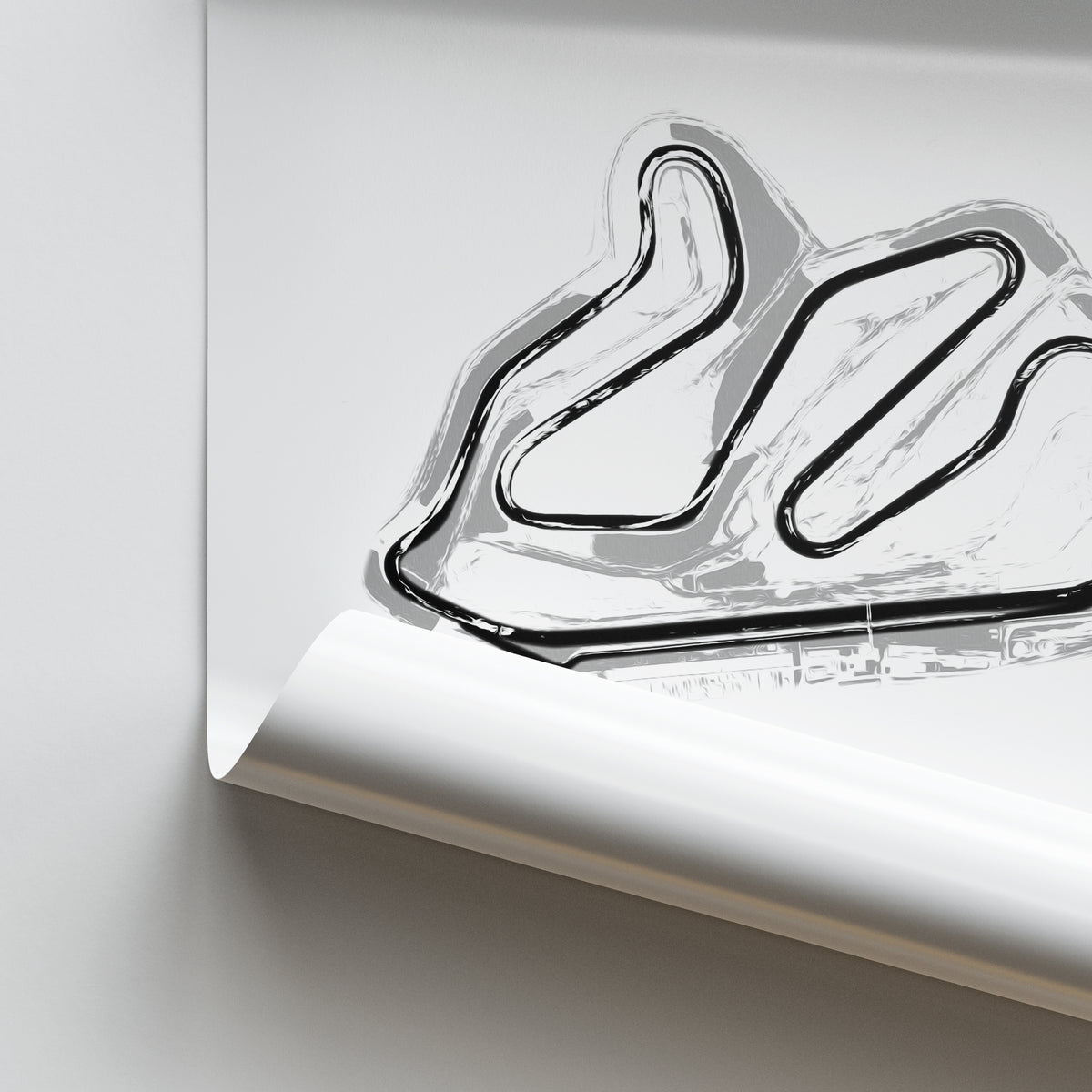 Circuit de Lédenon Racetrack Print Illustrated Tracks