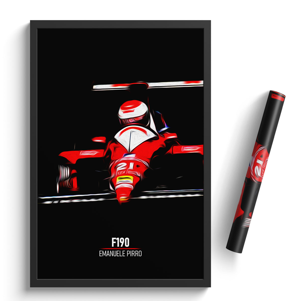 Dallara F190, Emanuele Pirro 1990 - Formula 1 Print – Illustrated Tracks