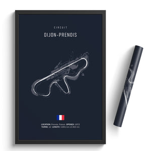 Circuit Dijon-Prenois - Racetrack Print