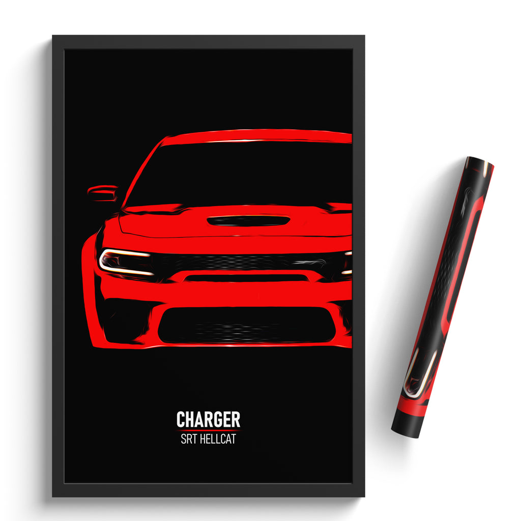 Dodge Charger SRT Hellcat - Sports Car Print – Illustrated Tracks