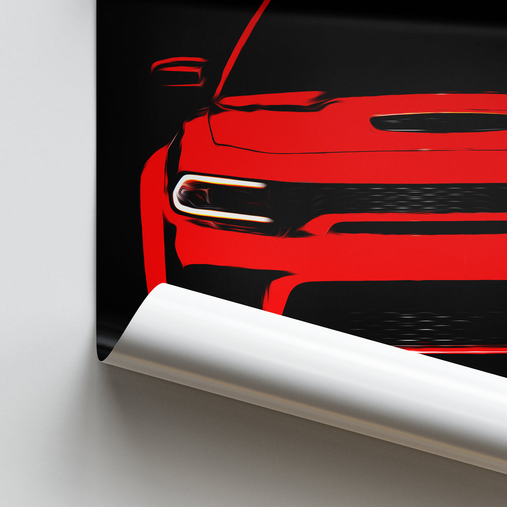Dodge Charger SRT Hellcat - Sports Car Print – Illustrated Tracks
