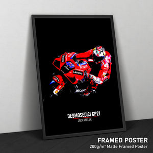 Ducati Desmosedici GP21, Jack Miller 2021 - MotoGP Print