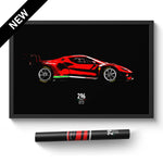 Load image into Gallery viewer, Ferrari 296 GT3 - Race Car Poster Print
