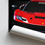 Load image into Gallery viewer, Ferrari 296 GT3, Race Car Poster Print Close Up
