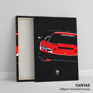 Ferrari 296 GT3, Race Car Canvas Print
