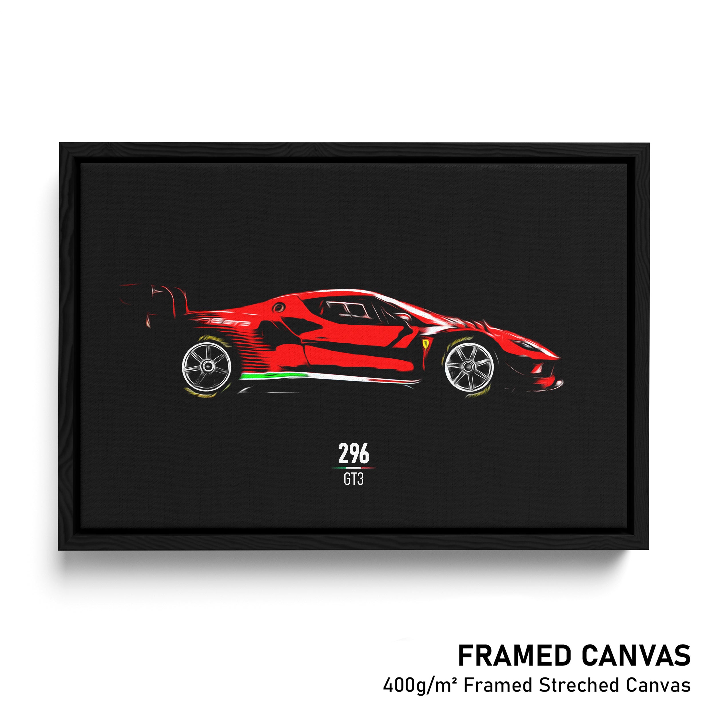 Ferrari 296 GT3 - Race Car Framed Canvas Print