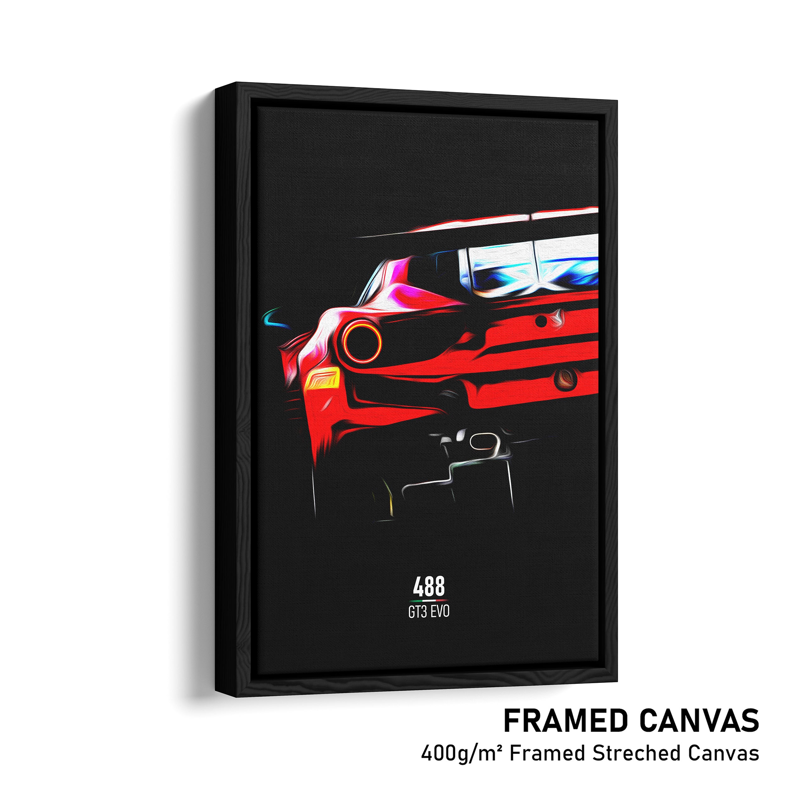 Ferrari 488 GT3 Evo - Race Car Framed Canvas Print