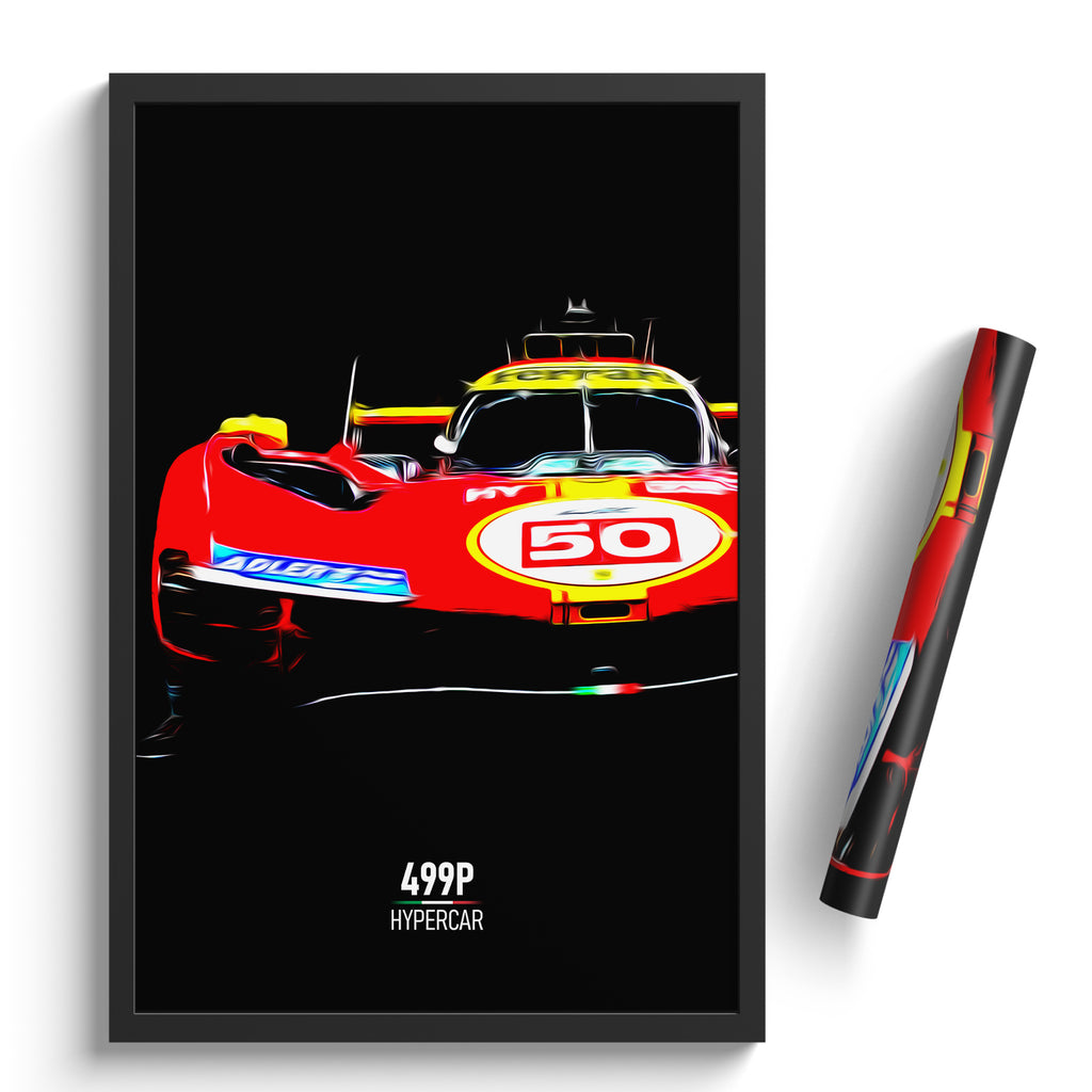 Ferrari Rally Graphics Ferrari 499P - Hypercar Print – Illustrated Tracks