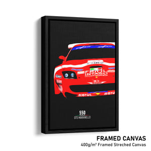 Ferrari 550 GTS Maranello, Race Car Framed Canvas Print