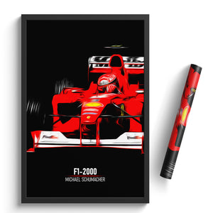 Ferrari F1-2000, Michael Schumacher - Formula 1 Poster Print