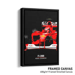 Load image into Gallery viewer, Ferrari F1-2000, Michael Schumacher - Formula 1 Framed Canvas Print

