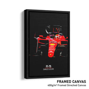Ferrari F1-75, Charles Leclerc - Formula 1 Framed Canvas Print