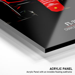 Ferrari F1-75, Charles Leclerc - Formula 1 Acrylic Panel Print