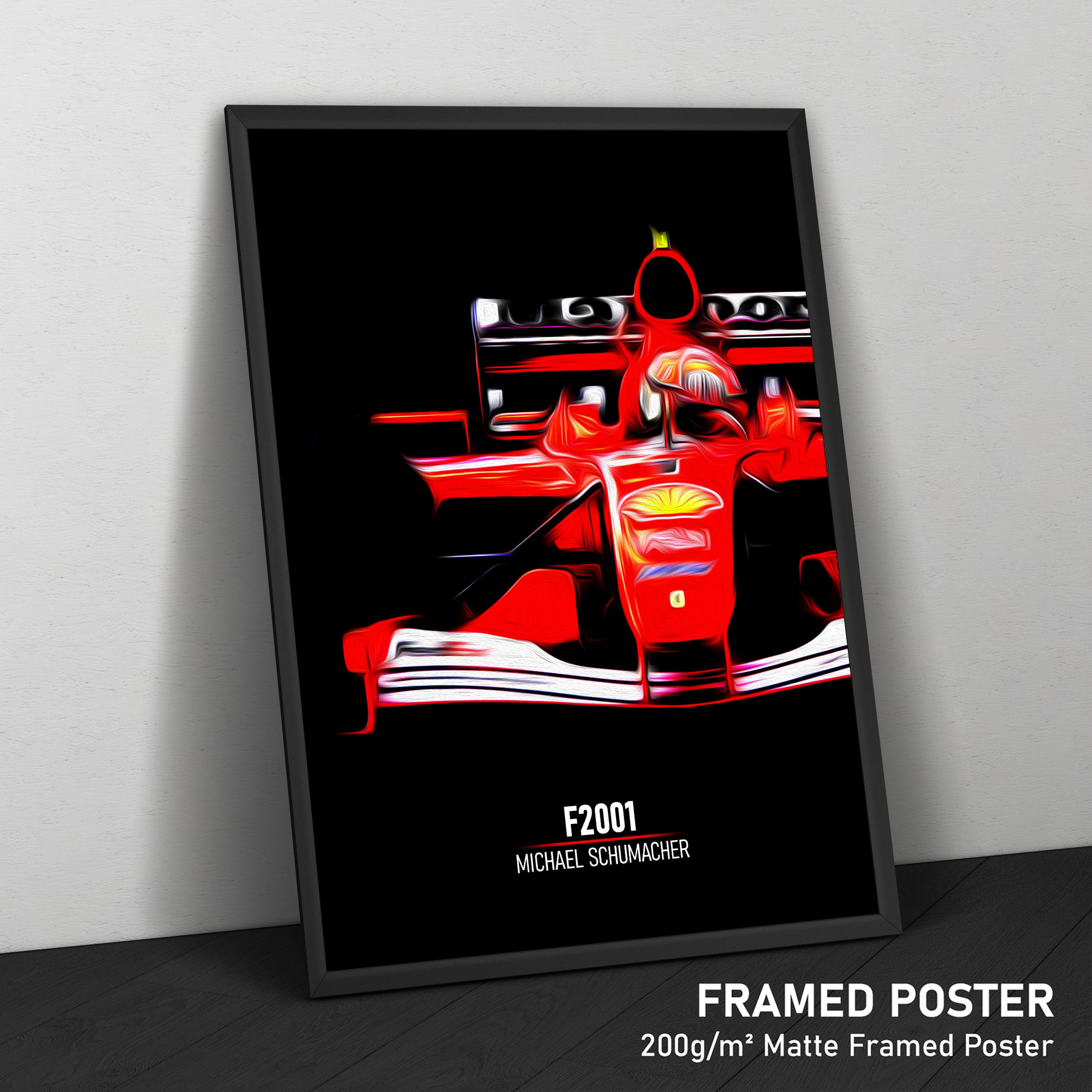 Ferrari F2001, Michael Schumacher - Formula 1 Framed Poster Print