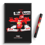 Charger l&#39;image dans la galerie, Ferrari F2002, Michael Schumacher 2002 - Formula 1 Print
