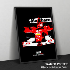 Ferrari F2002, Michael Schumacher 2002 - Formula 1 Print