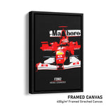 Charger l&#39;image dans la galerie, Ferrari F2002, Michael Schumacher 2002 - Formula 1 Print
