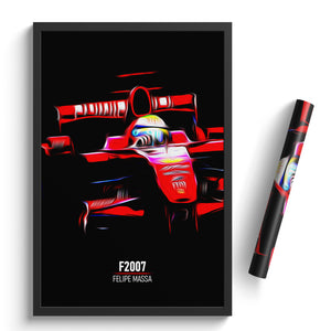 Ferrari F2007, Felipe Massa 2007 - Formula 1 Print