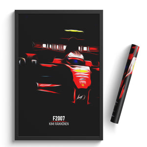 Ferrari F2007, Kimi Räikkönen 2007 - Formula 1 Print