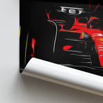 Load image into Gallery viewer, Ferrari SF-23, Charles Leclerc - Formula 1 Poster Print Close Up
