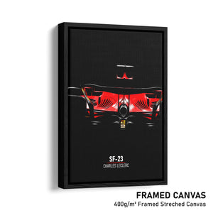 Ferrari SF-23, Charles Leclerc - Formula 1 Framed Canvas Print