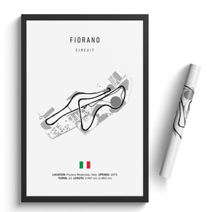 Fiorano Circuit - Racetrack Print