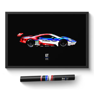 Ford GT GTE - Race Car Poster Print