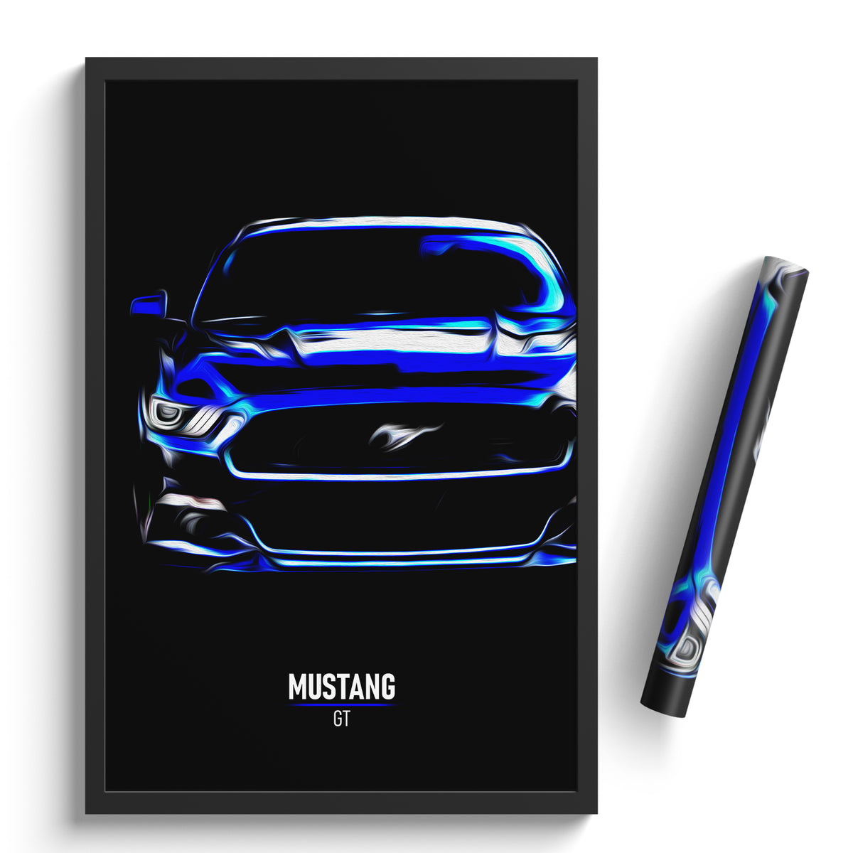 Ford Mustang GT - Sports Car Print – Illustrated Tracks