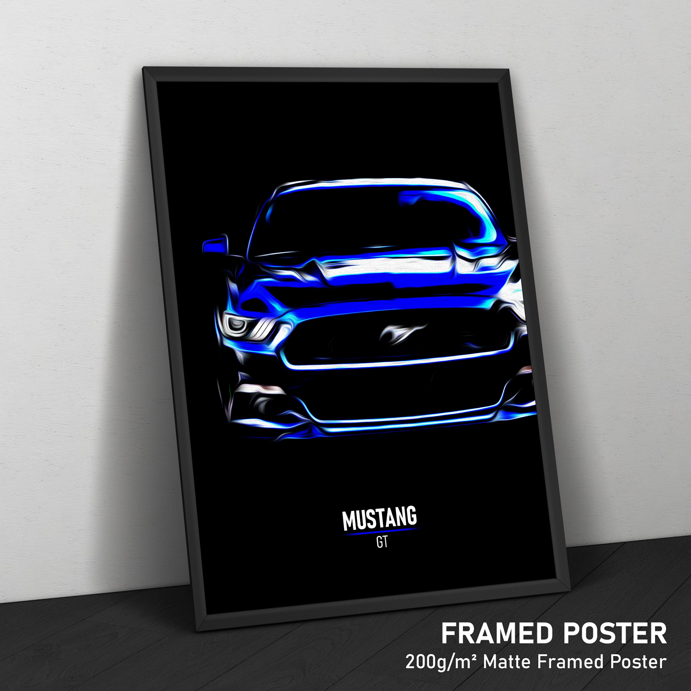 Ford Mustang GT - Sports Car Print – Illustrated Tracks