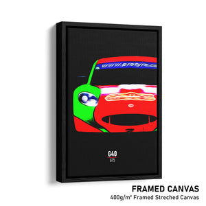 Ginetta G40 GT5 - Race Car Framed Canvas Print