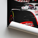 Load image into Gallery viewer, Haas VF23, Kevin Magnussen - Formula 1 Poster Print Close Up
