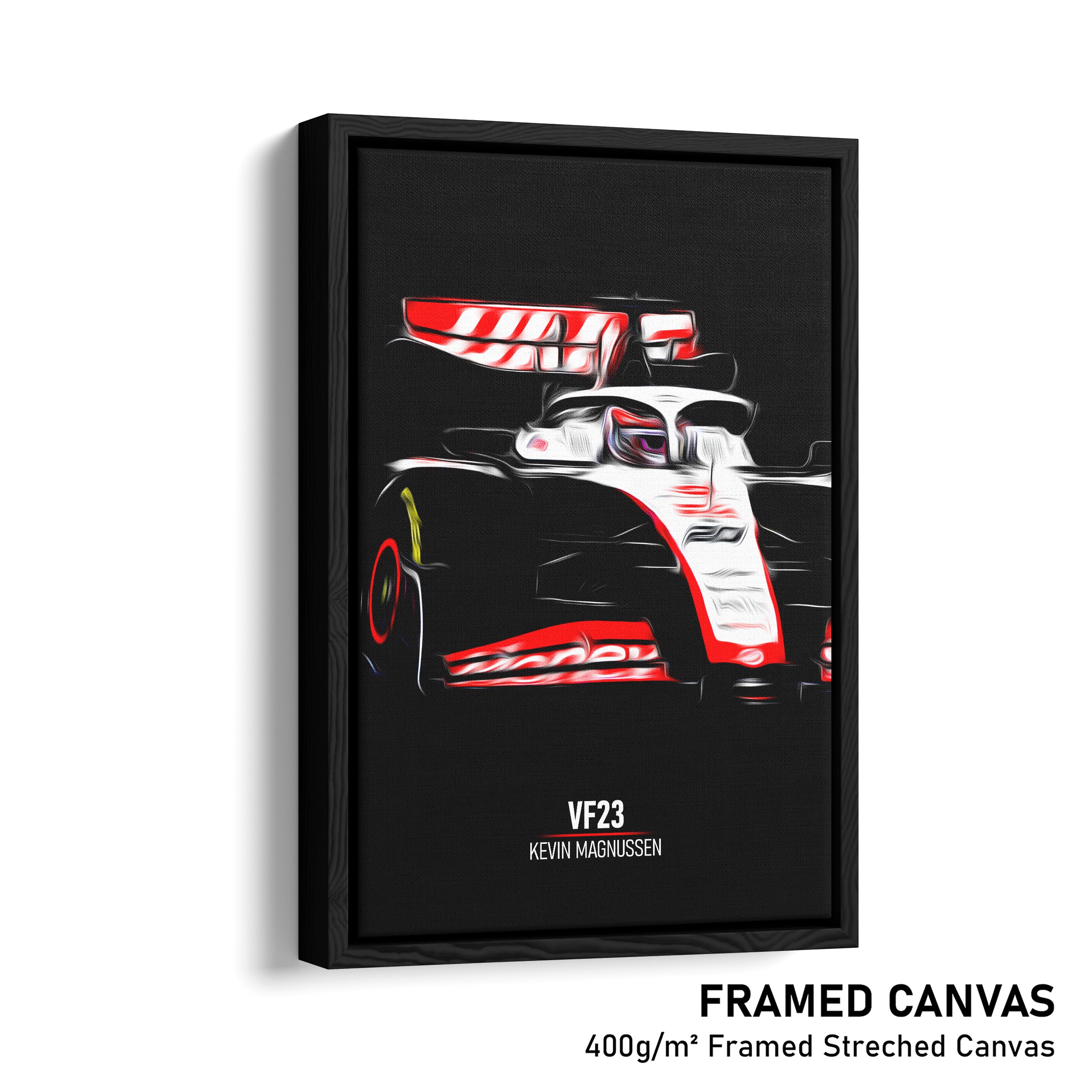 Haas VF23, Kevin Magnussen - Formula 1 Framed Canvas Print