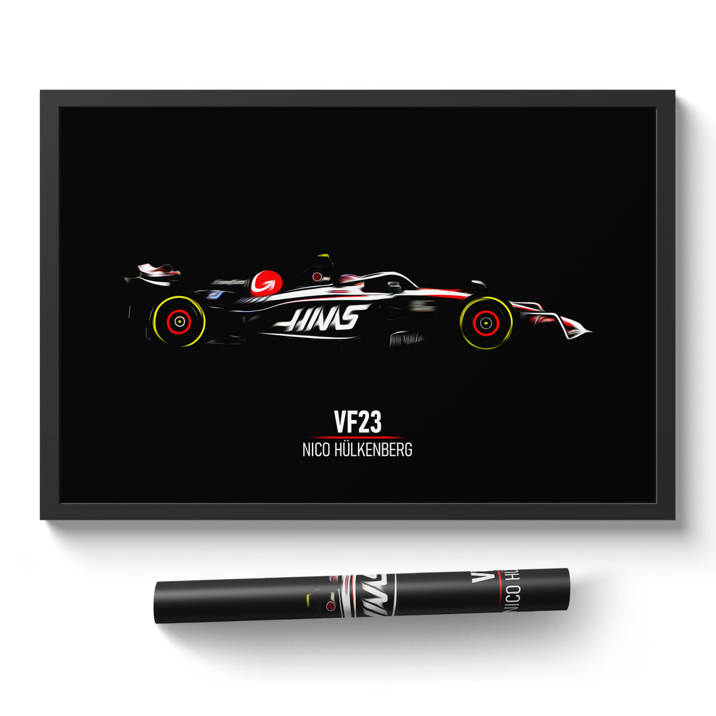 Haas VF23, Nico Hülkenberg - Formula 1 Poster Print