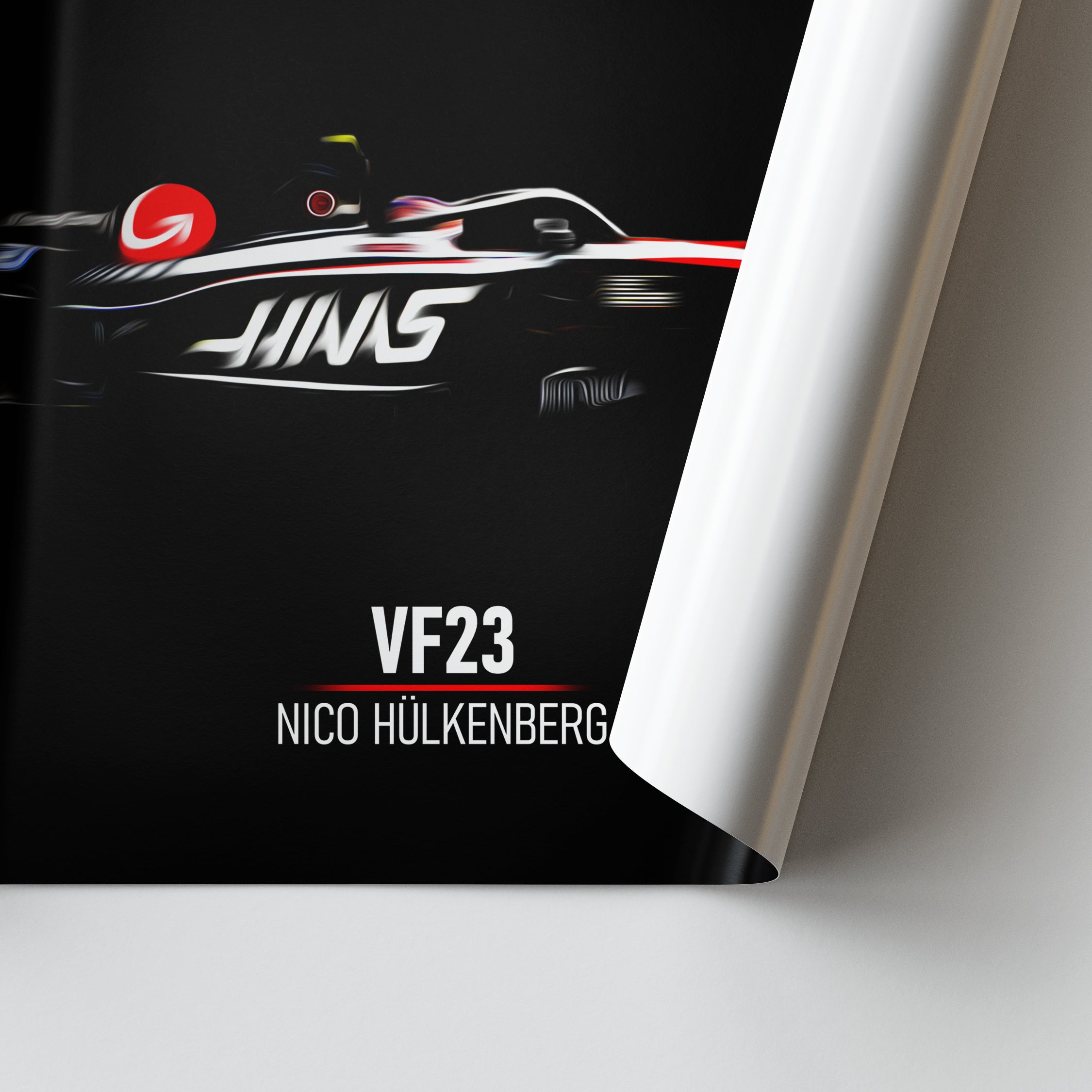 Haas VF23, Nico Hülkenberg - Formula 1 Poster Print Close Up