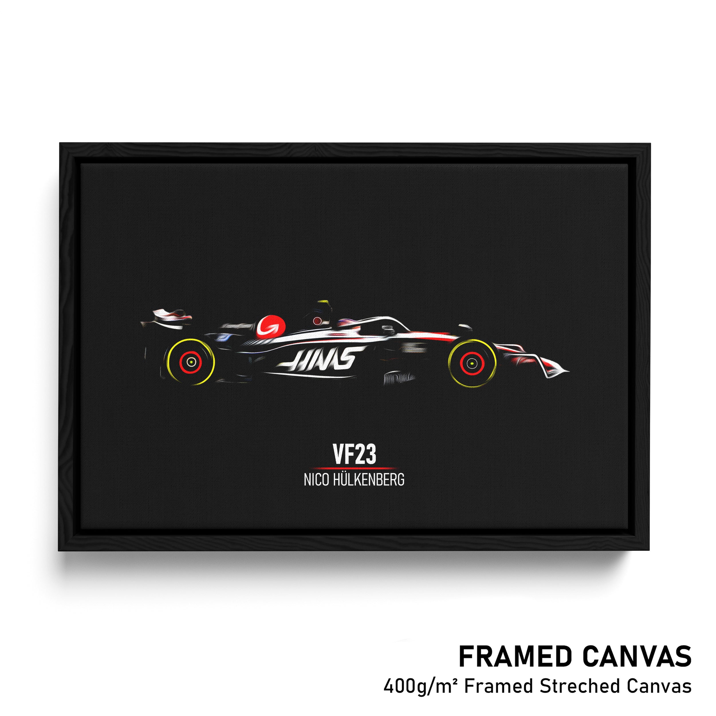 Haas VF23, Nico Hülkenberg - Formula 1 Framed Canvas Print