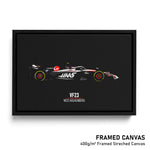 Load image into Gallery viewer, Haas VF23, Nico Hülkenberg - Formula 1 Framed Canvas Print
