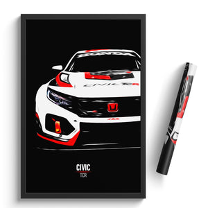 Honda Civic TCR - Race Car Poster Print