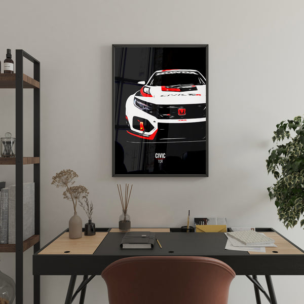 Honda Civic TCR - Race Car Print – Illustrated Tracks