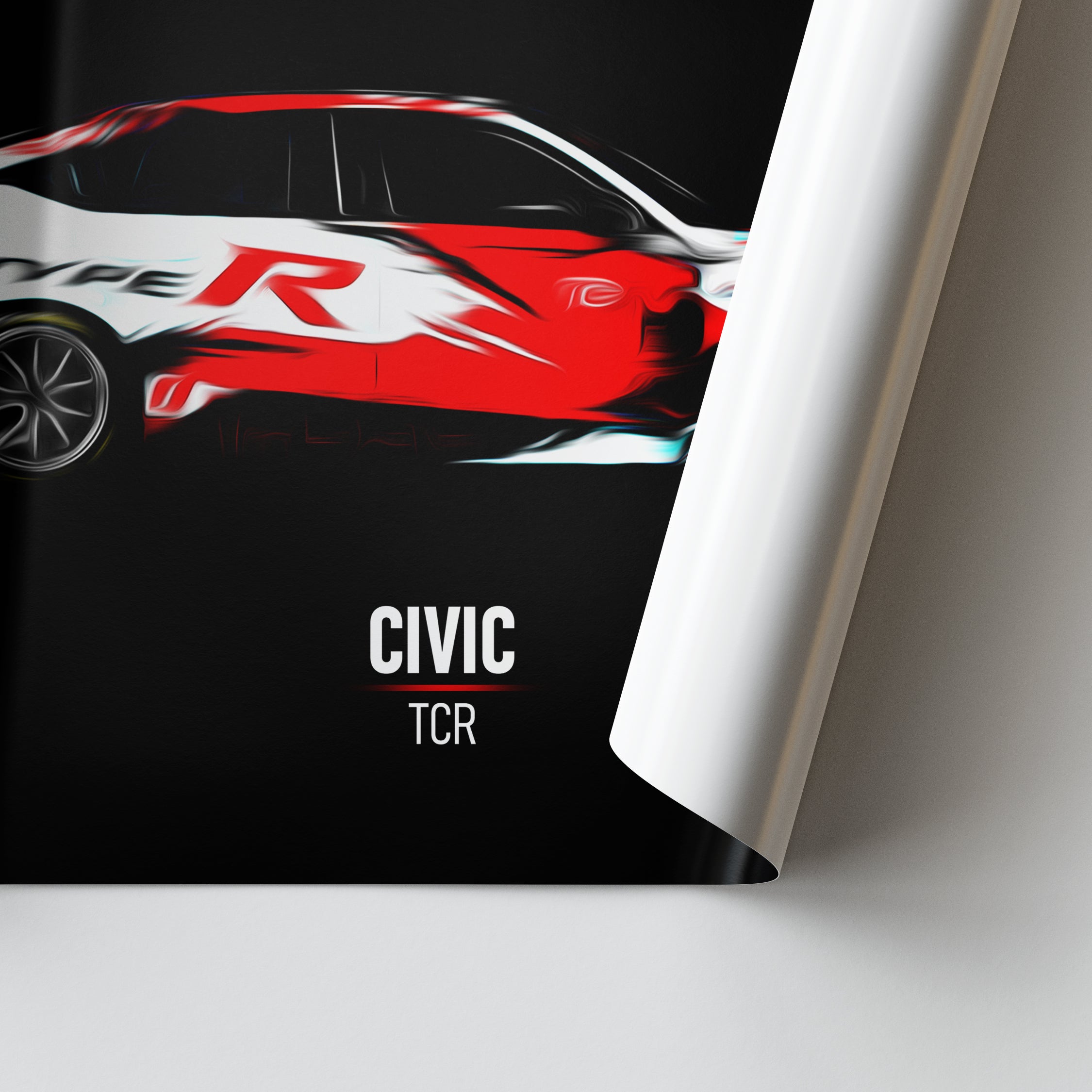 Honda Civic TCR - Race Car Poster Print Close Up