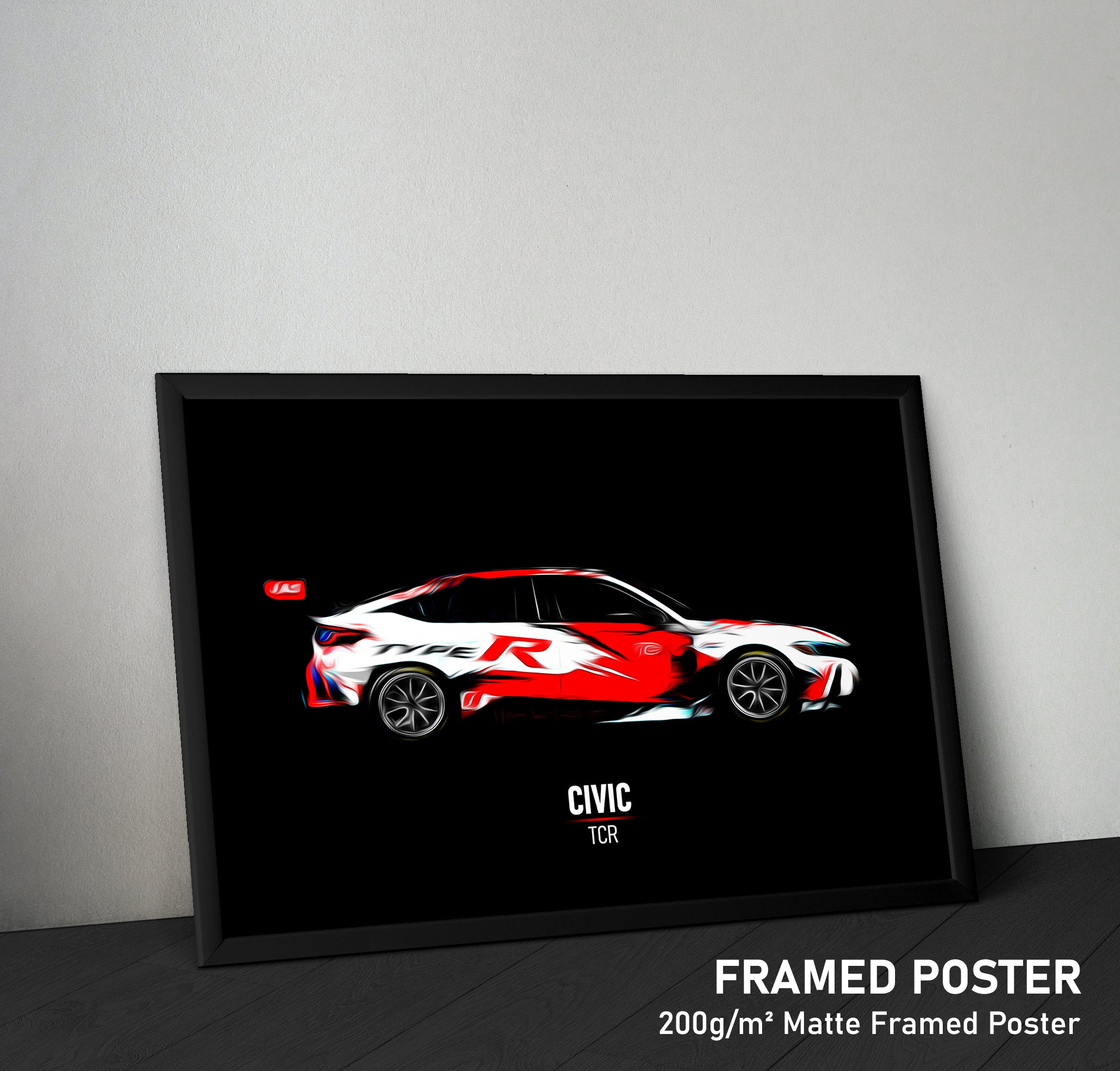 Honda Civic TCR - Race Car Framed Poster Print
