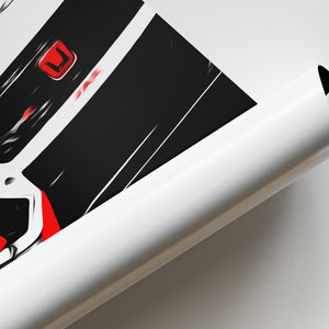 Honda Civic TCR - Race Car Poster Print Close Up