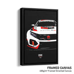 Load image into Gallery viewer, Honda Civic TCR - Race Car Framed Canvas Print

