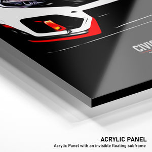 Honda Civic TCR - Race Car Acrylic Panel Print